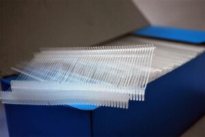 3" Clear Patriot Tagging Barb Fasteners 100,000 per Case