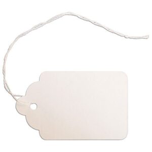 Plain White Hanging Tags With String Attached 1 3/4" x 2 7/8"